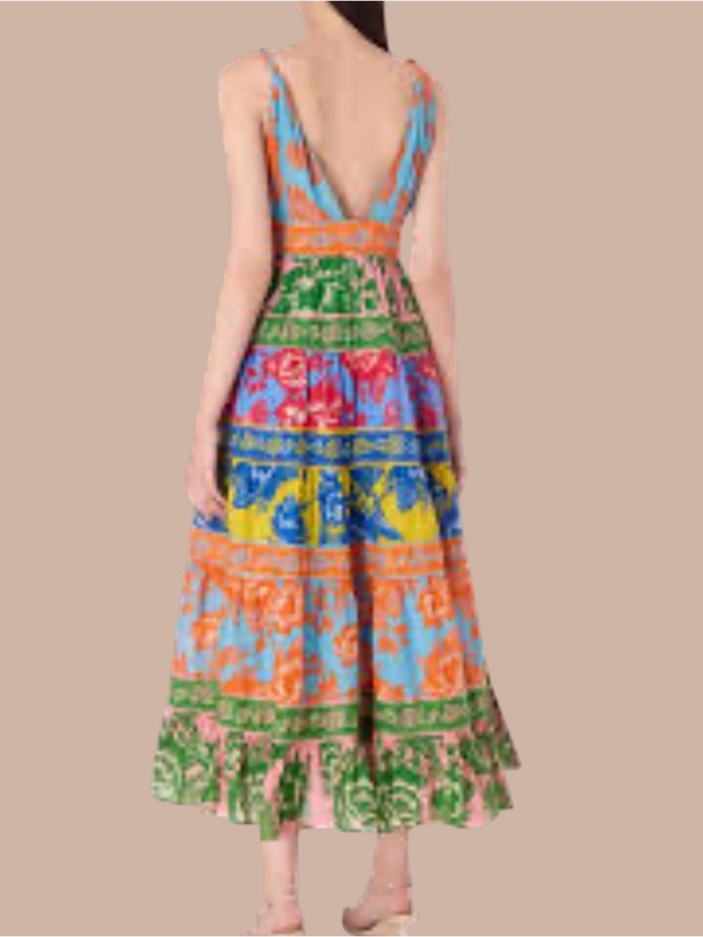 FARM Rio Lace Garden Mix Midi Dress Size Small - Picture 5 of 10